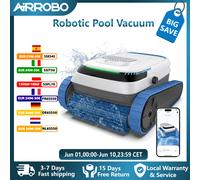 Robot nettoyeur de piscine intelligent AIRROBO PC20, contrôle à distance par application téléphonique, aspiration de 45000 Pa, stationnement automatique pour piscines jusqu'à 1800 pieds carrés. PC20