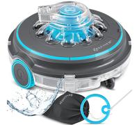 Robot nettoyeur de piscine KESSER® Aqua-9000 à batterie, sac de transport inclus. Robot pour piscines jusqu'à 80 m², batterie Li-Ion d'une autonomie max. de 75 min, aspirateur de piscine sans fil, net