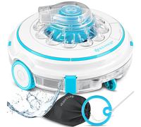 Robot nettoyeur de piscine KESSER® Aqua-9000 à batterie, sac de transport inclus. Robot pour piscines jusqu'à 80 m², batterie Li-Ion d'une autonomie max. de 75 min, aspirateur de piscine sans fil, net