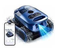 Robot Piscine sans Fil, 180Min&200m², Robot Aspirateur, Forte Puissance d'Aspiration