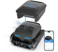 Robot Piscine Sans Fil avec Skimmer AiRROBO CP400, 4 en 1 Aspirateur Nettoyage Complet, Auto-Stationnement, Navigation Intelligente