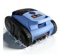 Robot Piscine Sans Fil, Nettoie Fond Parois et Ligne d'Eau,180 Min&200m² d'Autonomie Double Filtration Ultra-Fine Auto-Stationnement