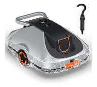 Robot Piscine sans Fil, Robot aspirateur piscine sans fil, 200Min d’Autonomie, Retour Automatique, Filtration Ultra-Fine, Navigation Intelligente, Compact et Portable pour Piscines Hors Sol 232 m²