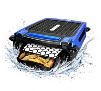 Robot Skimmer Automatique Pour Piscine, Nettoyeur De Surface Solaire Et Électrique DC Pour Touss Types De Piscines, Contrôle Via Application Intelligente, Navigation Autonome(Blue)