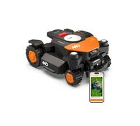 Robot tondeuse connecté sans fil WORX VISION CLOUD 4WD - Jusqu'à 600 m² - WR340E (caméra 4K IA, pente 84%, VSLAM + RTK Cloud, app)