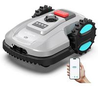 Robot tondeuse E400 avec contrôle via application, surface maximale jusqu'à 400 m², hauteur de coupe de 20 à 60 mm, robot de tonte, capteur de pluie, robot tondeuse avec une largeur de coupe de 18 cm,