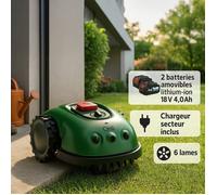Robot tondeuse - LIVOO - 500 m² - Caméra - 6 lames - Largeur coupe 16 cm