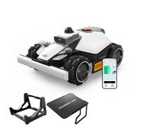 Robot tondeuse Mammotion LUBA Mini 2 AWD 1500 avec garage, support lavage, sans fil, jusqu’à 1500 m², coupe bordures, DropMow, cartographie, 4G, APP