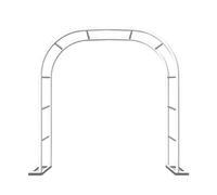 Robuste Arceau A Rosiers Metal, ArcheTreillis Tonnelle De Jardin, Arches Jardin Exterieur, ArcheDe en Fer, Support pour Plantes Grimpantes, ArcheMariage Ballons(White,3.5x2.5x0.4m)