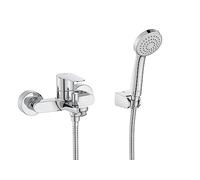 Roca A5A014FC00 Victoria Plus Mitigeur de douche flexible de 1,70 m et support de douche articulé Chromé