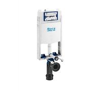 Roca A890070120 Cadre avec réservoir compact encastré BASIC WC ONE COMPACT avec double décharge pour WC suspendu. Coude 90 ø /110 ø, Blanc