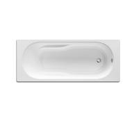 ROCA Baignoire rectangulaire POLO 160x70cm avec dossier, accoudoirs, poignées sculptées, à poser, pieds clipsables blanche