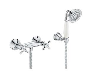 Roca Carmen - Ensemble de douche avec mitigeur, 1 jet, chrome A5A204BC00