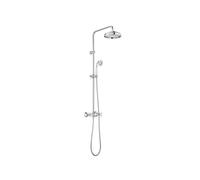 Roca Carmen - Ensemble de douche avec mitigeur, diamètre 22 cm, 1 jet, chrome A5A974BC00