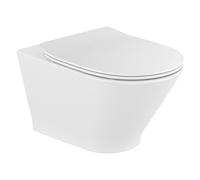 ROCA Cuvette WC suspendue sans bride avec abattant frein de chute The Gap Round