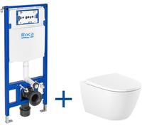 Roca Duplo One kit cuvette avec abattant et châssis A893106300