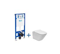Roca Gap Square kit cuvette avec abattant et châssis A893104510