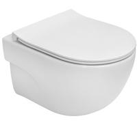 Roca Meridian-N Compacto ensemble cuvette + abattant suspendue sans bride blanc A34H242000