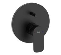 ROCA Mitigeur de bain-douche à encastrer avec inverseur automatique Cala - Noir mat