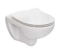 ROCA Pack cuvette WC suspendue Victoria avec abattant double slim frein de chute Silencio