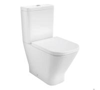 ROCA Pack WC THE GAP Square, sortie duale cuvette Rimless, réservoir et abattant frein de chute