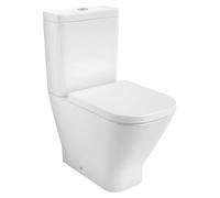 ROCA Pack WC THE GAP Square, sortie duale cuvette Rimless, réservoir et abattant frein de chute