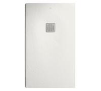 ROCA Receveur de douche POLO+ résine Stonex antidérapant et découpable - Avec grille - Blanc mat 120x80cm