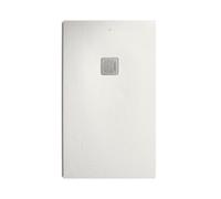 ROCA Receveur de douche POLO+ résine Stonex antidérapant et découpable - Avec grille - Blanc mat 140x80cm