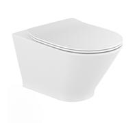 Roca - Roca - Cuvette WC suspendu sans bride Gap Round - abattant frein de chute - blanc (THEGAPRIMLESS-BP)