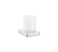 Roca Tempo - Verre pour brosses à dents et dentifrice avec un support, chrome A817021001