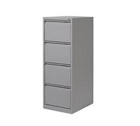Rocada | Classeur métallique pour dossiers Suspendus | Armoire classeur Meubles de Bureau | 4 tiroirs| Armoires verrouillables | 47x62x132 cm - Gris