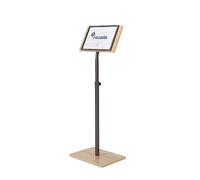 ROCADA - Support d'information DIN A3 - Support pour affiche - Support d'affichage de qualité supérieure - Cadre en métal - Système de maintien magnétique - Hauteur réglable - Finitions en bois