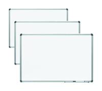 Rocada | Tableau blanc magnétique 90 x 120 cm avec cadre en aluminium | Facile à effacer (Lot de 3)
