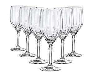 Rocco Bormioli Bormioli Rocco Florian Lot de 6 Verres à vin en Verre Transparent 38 cl