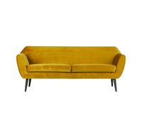 ROCCO - Canapé 2 places en velours jaune ocre L187 Ocre