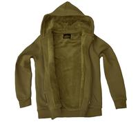 ROCK-IT Apparel Veste d'hiver à Capuche pour Hommes avec Fermeture éclair, doublée sur Le Torse et la Capuche, pour Les Loisirs ou Le Travail, très Chaud, Tissu Doux, [S-5XL] Olive XL