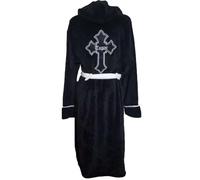 Rock Off officially licensed products 2 Pac Tupac Peignoir Cross Logo Nouveau Officiel Noir Super Soft Fleece Unisex Size M