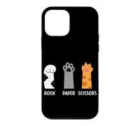 Rock Paper Ciseaux en Papier Motif Pattes de Chat Coque pour iPhone 12 Mini