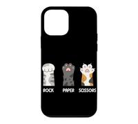 Rock Paper Ciseaux en Papier Motif Pattes de Chat Coque pour iPhone 12 Mini