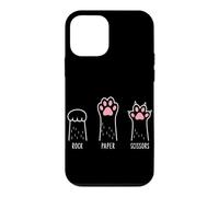 Rock Paper Ciseaux en Papier Motif Pattes de Chat Coque pour iPhone 12 Mini