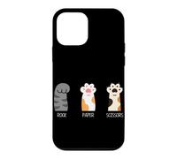 Rock Paper Ciseaux en Papier Motif Pattes de Chat Coque pour iPhone 12 Mini