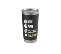 Rock Paper Ciseaux scie à table humoristique pour le travail du bois Gobelet isotherme en acier inoxydable double paroi