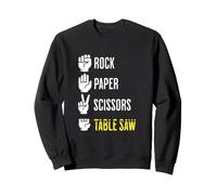 Rock Paper Ciseaux scie à Table Humoristique pour Le Travail du Bois Sweatshirt