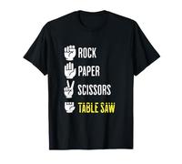 Rock Paper Ciseaux scie à Table Humoristique pour Le Travail du Bois T-Shirt