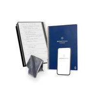 Rocketbook Fusion Planificateur de productivité réutilisable non daté Format 15 x 22,4 cm Bleu - Objectifs, calendrier mensuel et hebdomadaire, liste de choses à faire, pages lignées et pointillées