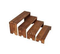 rockible 4 è Présentoir en Bois Table à Étages Robuste Présentoir à Gradi en Bois Nordique Épuré pr Bureau, Marron