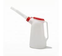 rockible Bouteille Graduée avec Bec Coudé Anti-Goutte Huilier avec Poignée Étanche Bouteille Dosage Bec Verseur pour Mécaniciens, Garage, Bateau, Red Cap Red Ring