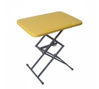 rockible Bureau Élévateur Pliable Réglable en Hauteur Bureau à Ciseaux Compact Meuble Maison, Jaune, avec Fente pour Stylo