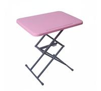 rockible Bureau Élévateur Pliable Réglable en Hauteur Bureau à Ciseaux Compact Meuble Maison, Rose, avec Fente pour Stylo