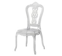 rockible Chaise sans Accoudoirs Transparent, Style to 2 | Conception Monobloc Robuste, Morne, Chaise avec Dossier, pour Salon, Salle Banquet, Hôtel